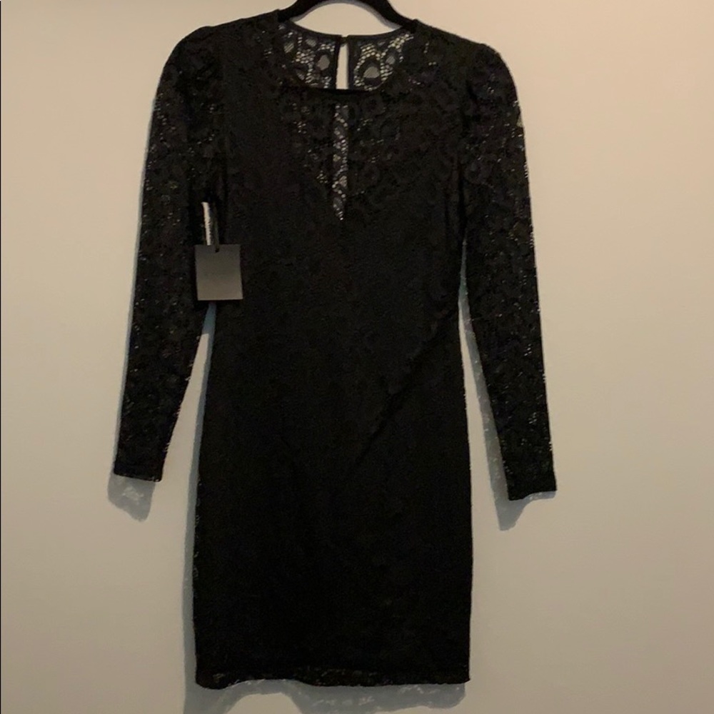 Talula Black Lace Fitted Dress